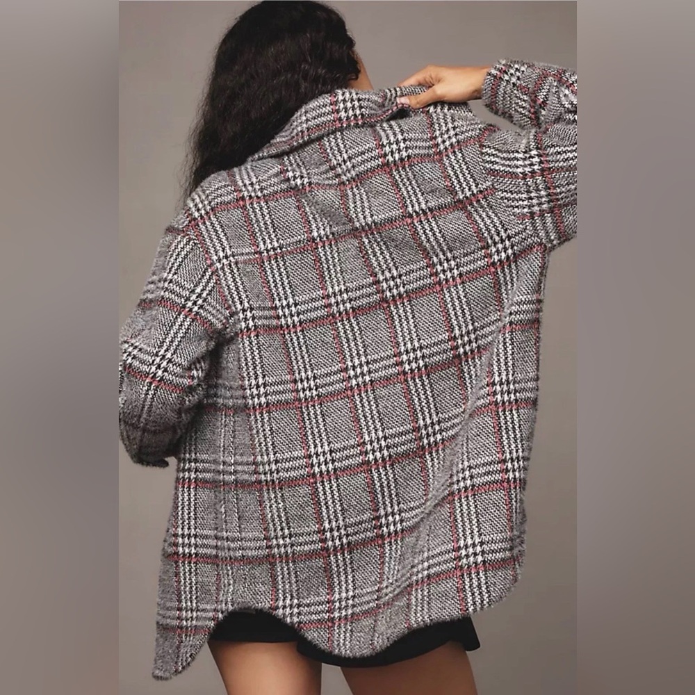 Greylin Anthropologie Knit Grey Jacket Women’s 
Up Fuzzy Boho Retro Size: S - Picture 2 of 12